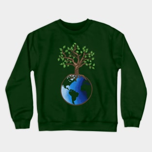 Earth and Tree Of Life Crewneck Sweatshirt